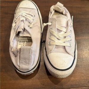 Converse Pink and White Canvas Sneakers